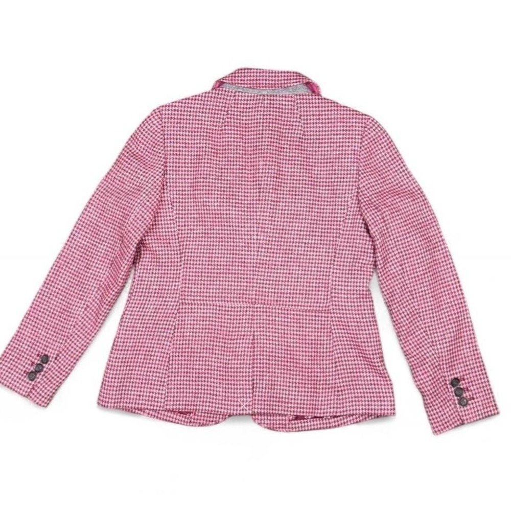 NWT Talbots Pink Houndstooth Blazer Jacket - Picture 2 of 5